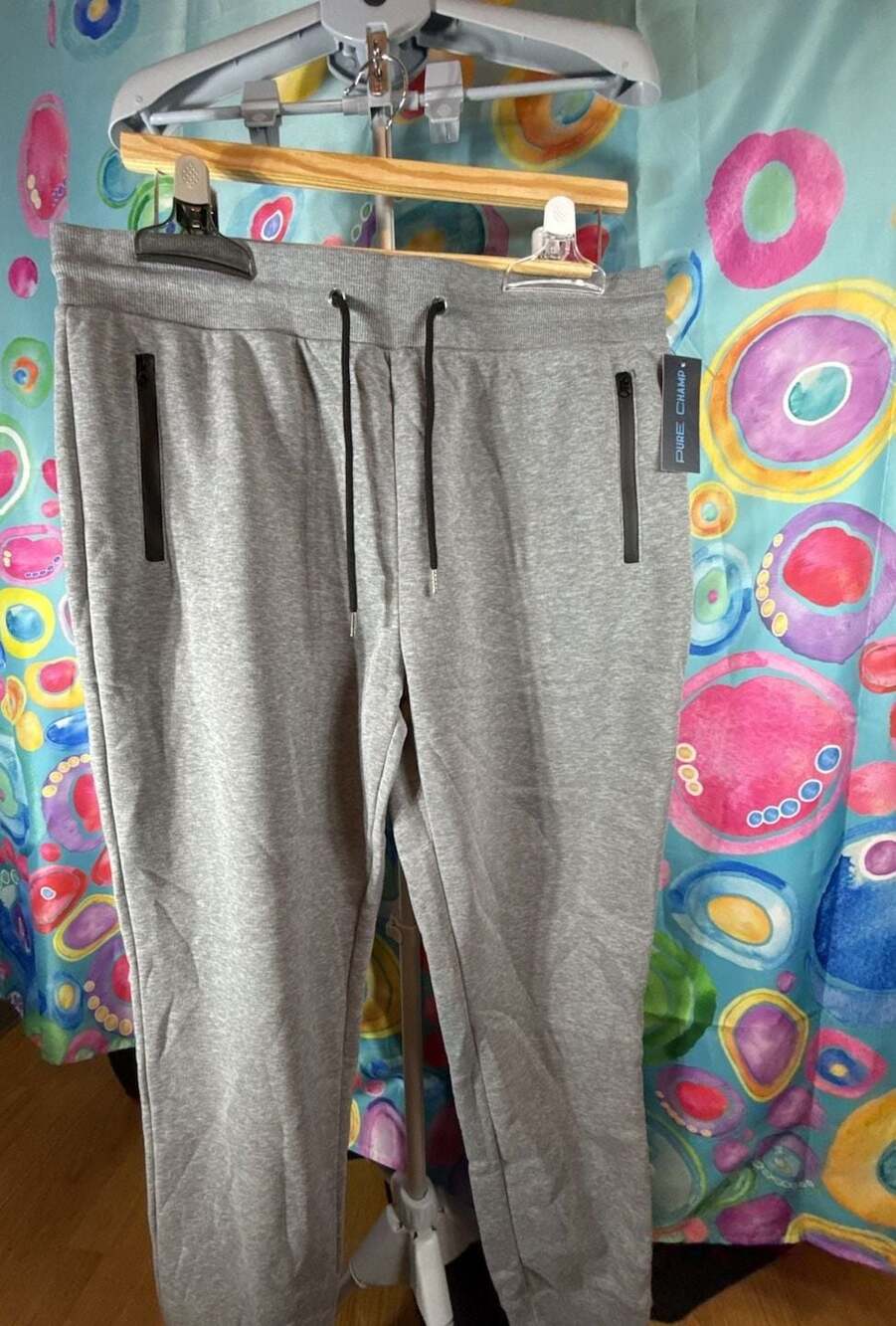 Pure Champ Men's Style MFJ-300 Heather Grey Athletic Jogger Pants
